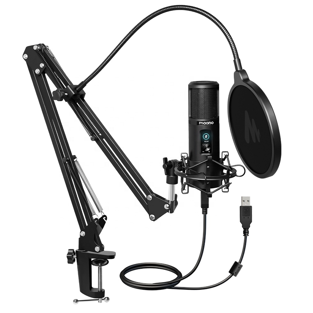 Gaming Microphone - Microfono USB Professionale MAONO con Manopola