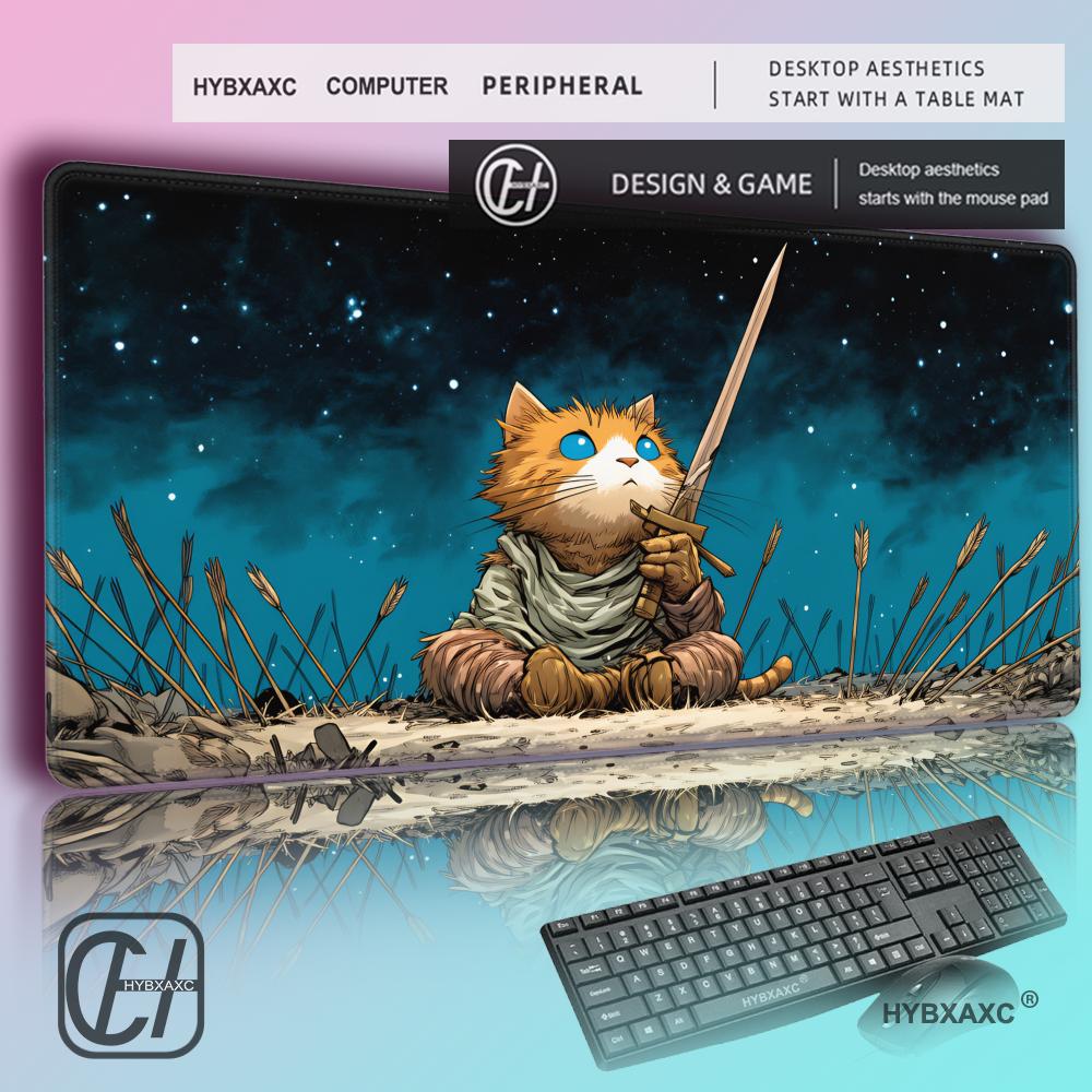 Pc Gaming Orange - HYBXAXC Orange Cat Warrior Tappetino per