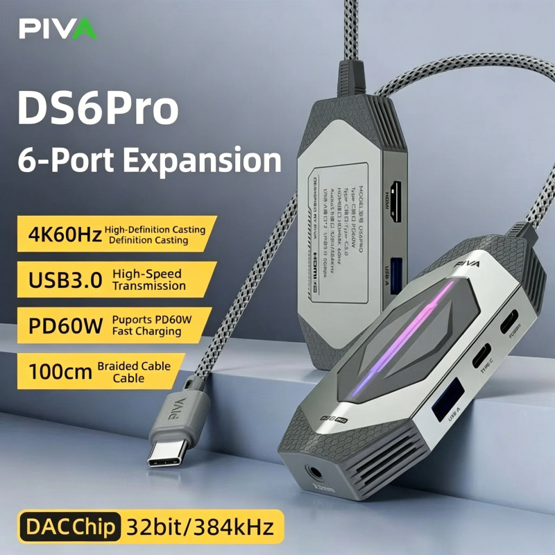 Usb Hub Gaming - PIVA DS6 Pro Docking Station Gaming