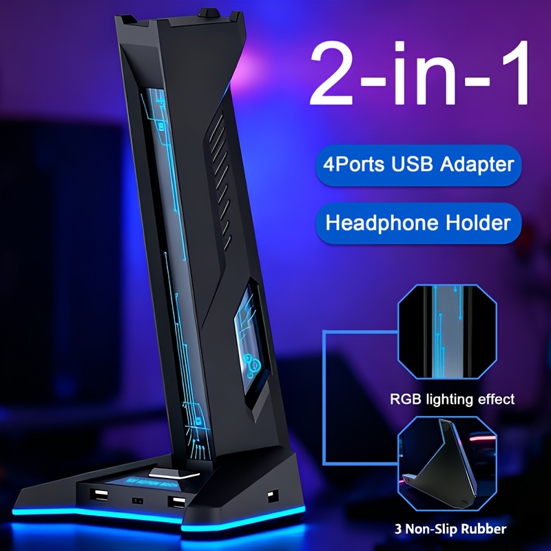 Usb Hub Gaming - Supporto per cuffie da gioco RGB