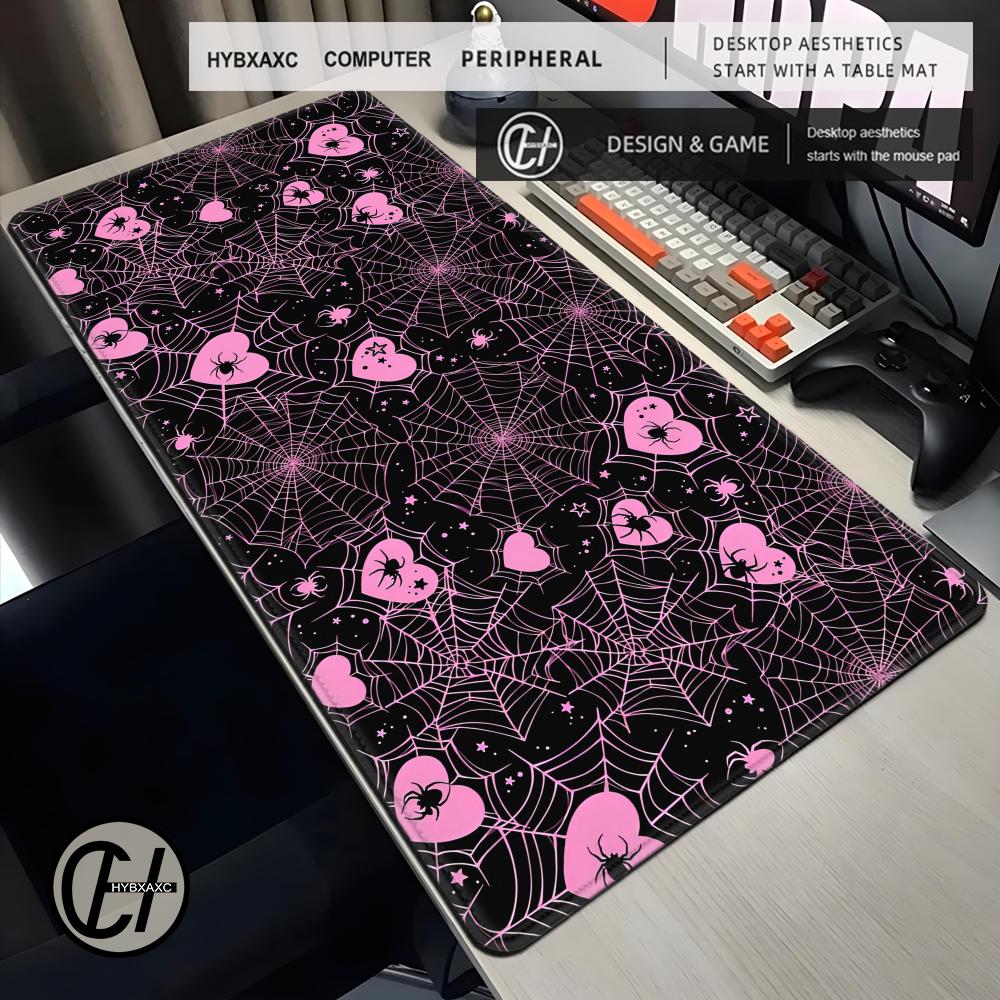 Pc Gaming Pink - Tappetino per Scrivania 90x40 con Cuori