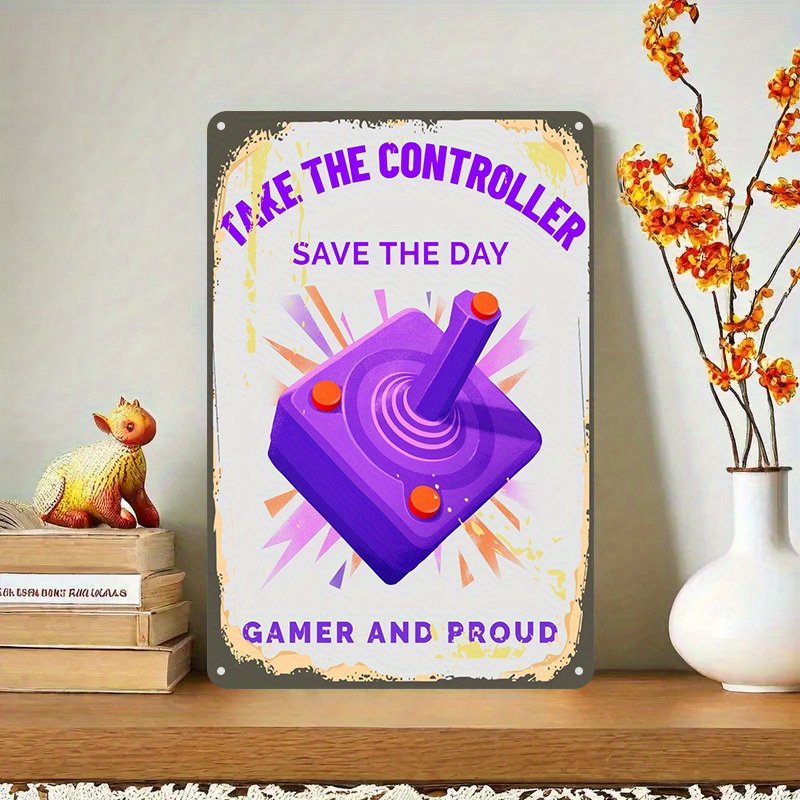 Gaming Controller - Divertente targa in metallo a tema