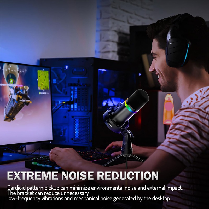 Gaming Microphone - Microfono USB da Gaming con Braccio