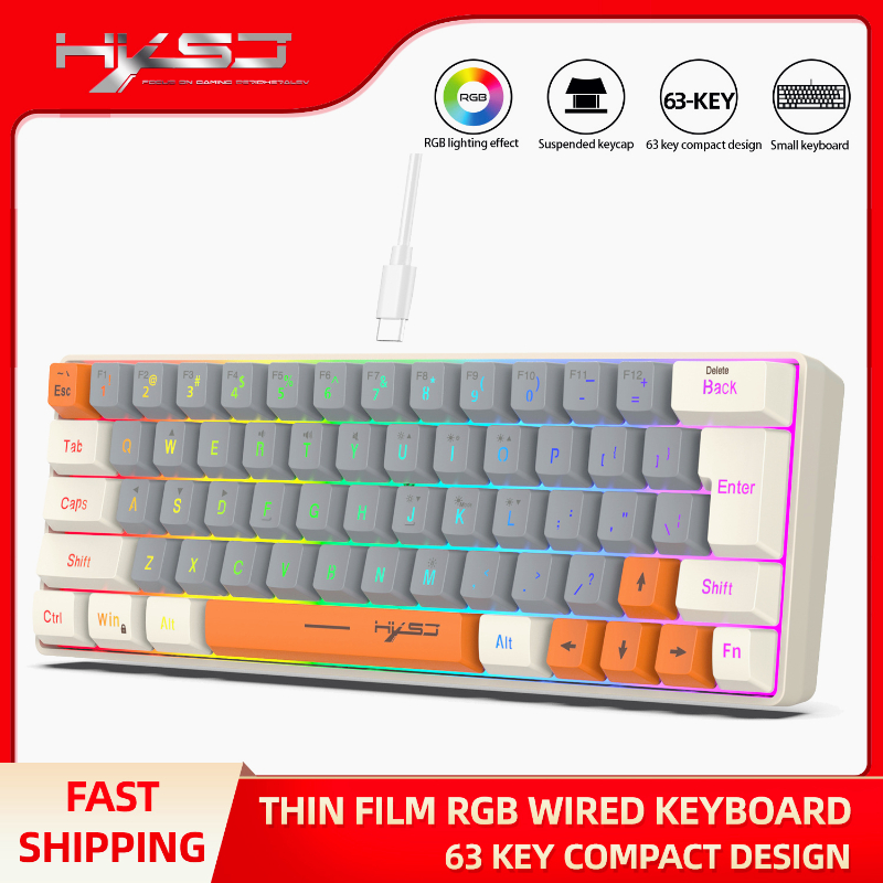 Tastiera RGB USB Cablata 63 Ta - Pc Gaming Orange recensione e prezzo
