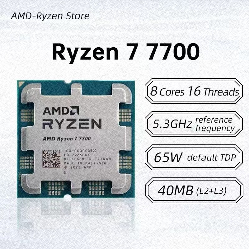 CPU AMD Ryzen 7 7700 8C16T 3.8 - Pc Gaming Ryzen recensione e prezzo
