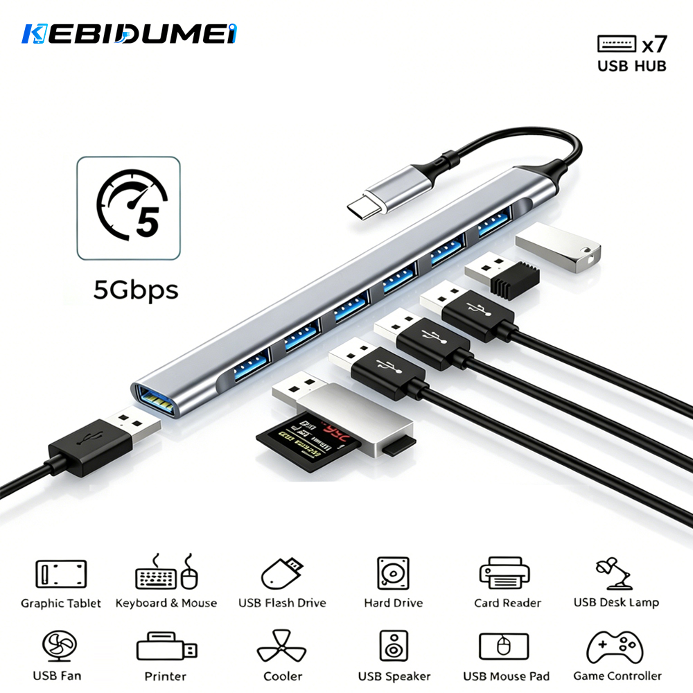 KEBIDUMEI Hub USB 3.0 5 Gbps S - Usb Hub Gaming recensione e prezzo