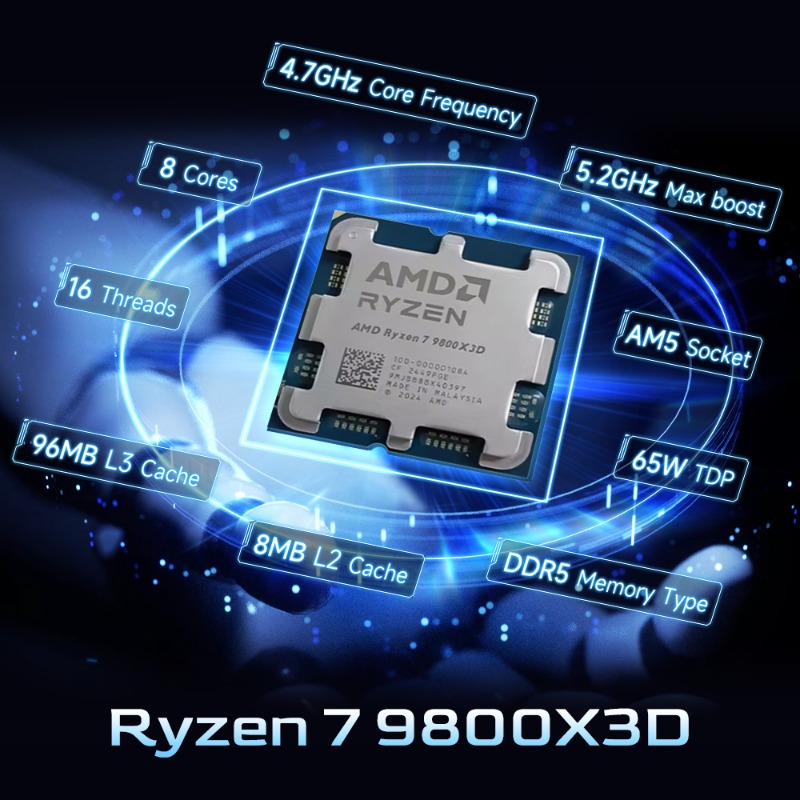 AMD Ryzen 7 9800X3D AM5 CPU pe - Pc Gaming Ryzen recensione e prezzo